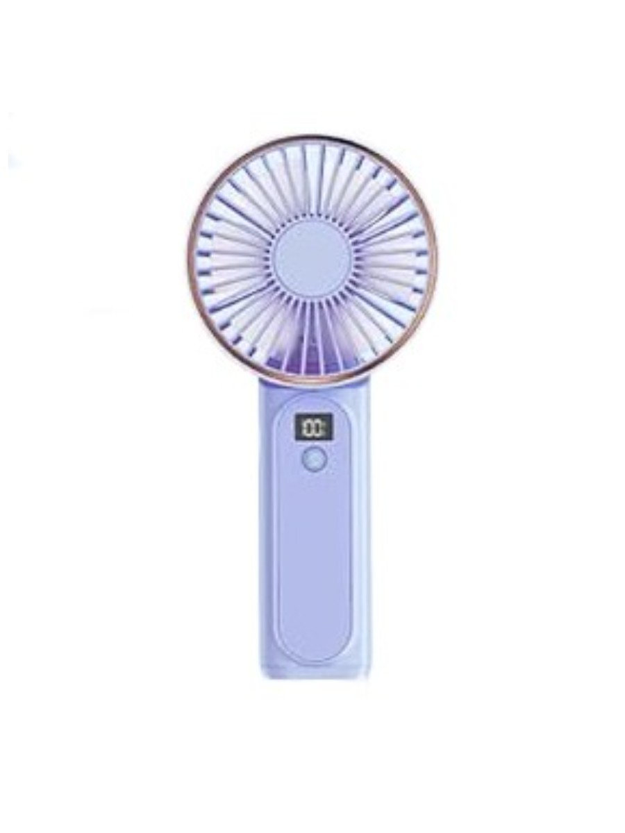 Purple handheld fan