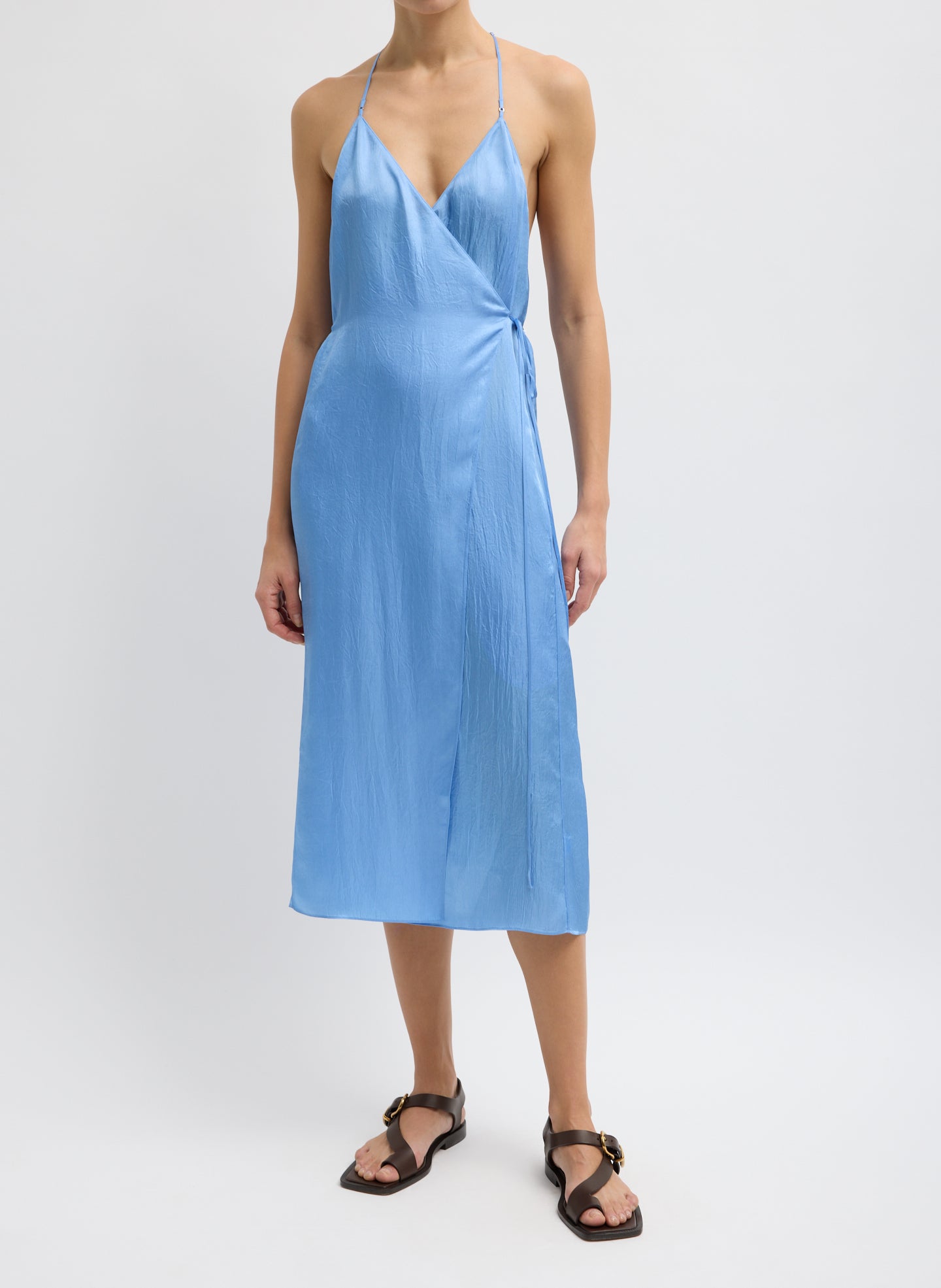 Summer Slip Wrap Dress - Baby Blue / 00 / U126sp1672