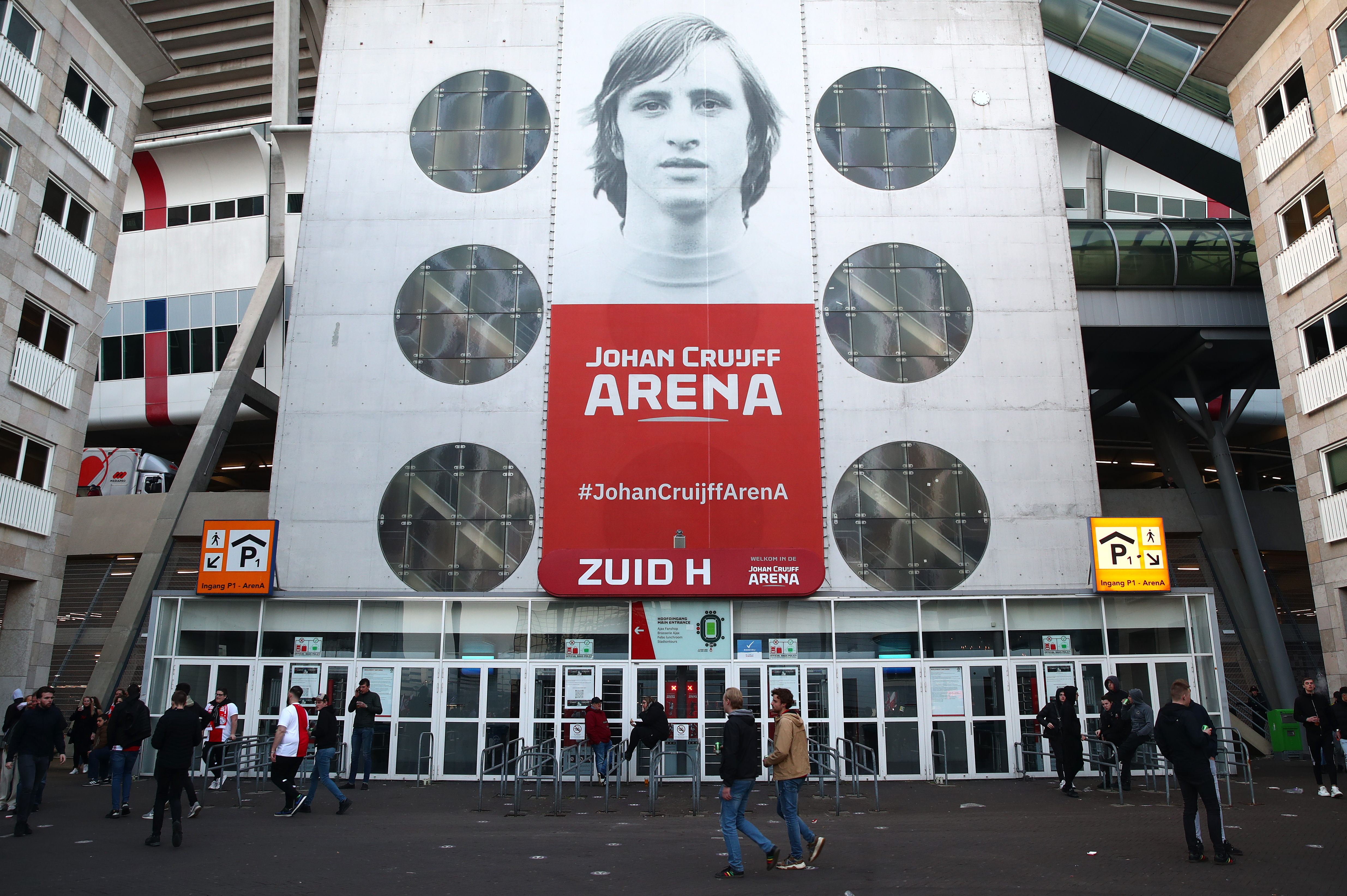 General view outside Ajax's Johan Cruyff Arena in 2022.