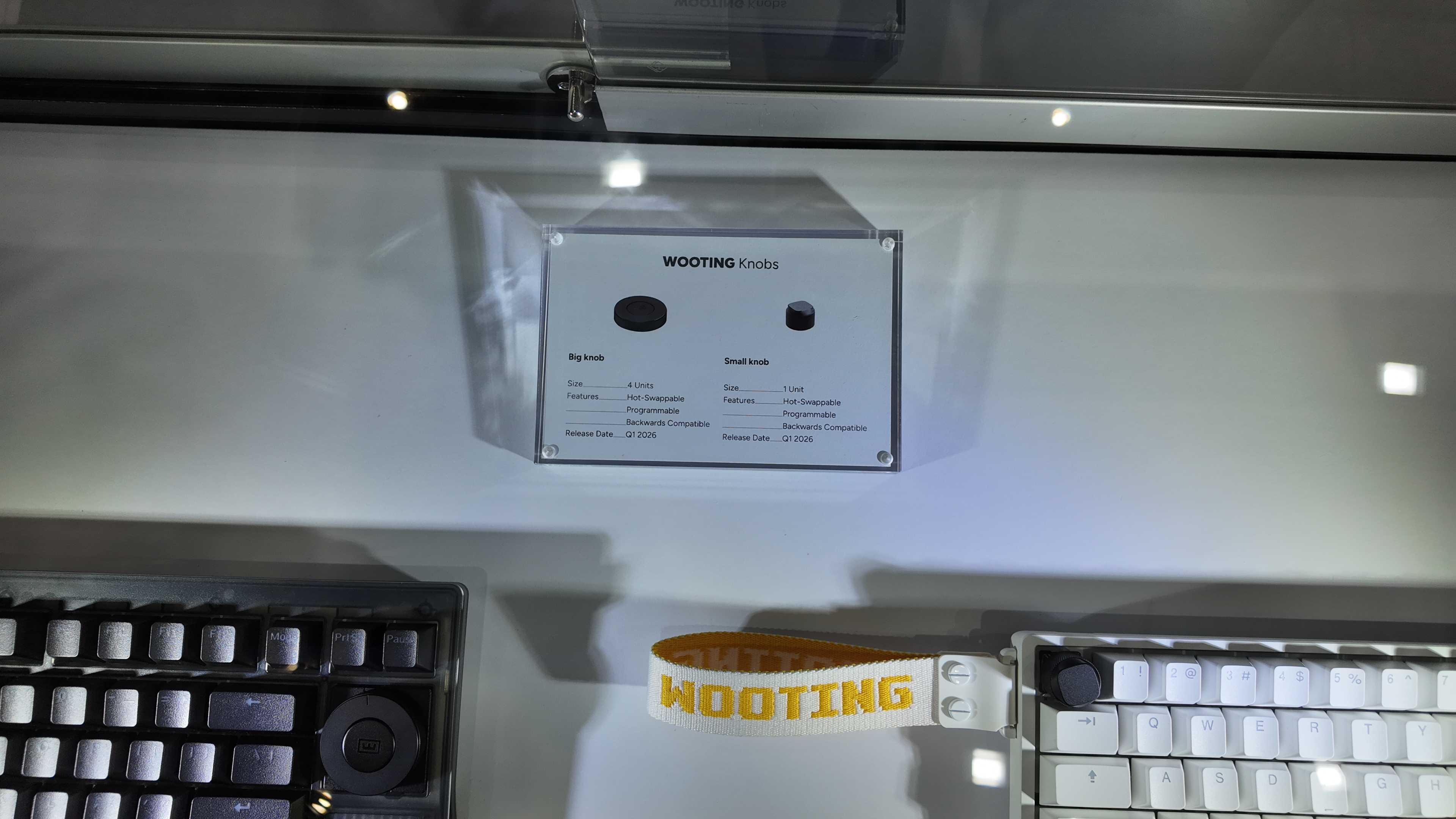 Wooting gaming keyboards with its new Knob accessory.