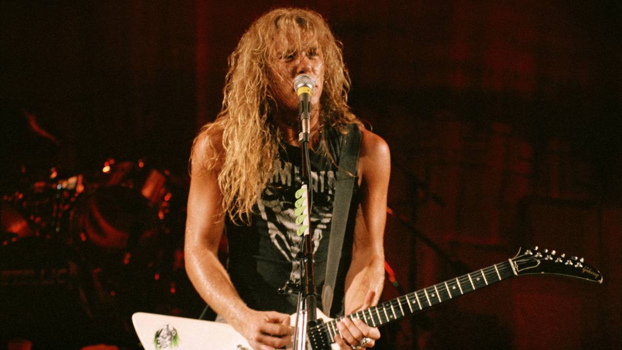James Hetfield of Metallica onstage in 1986
