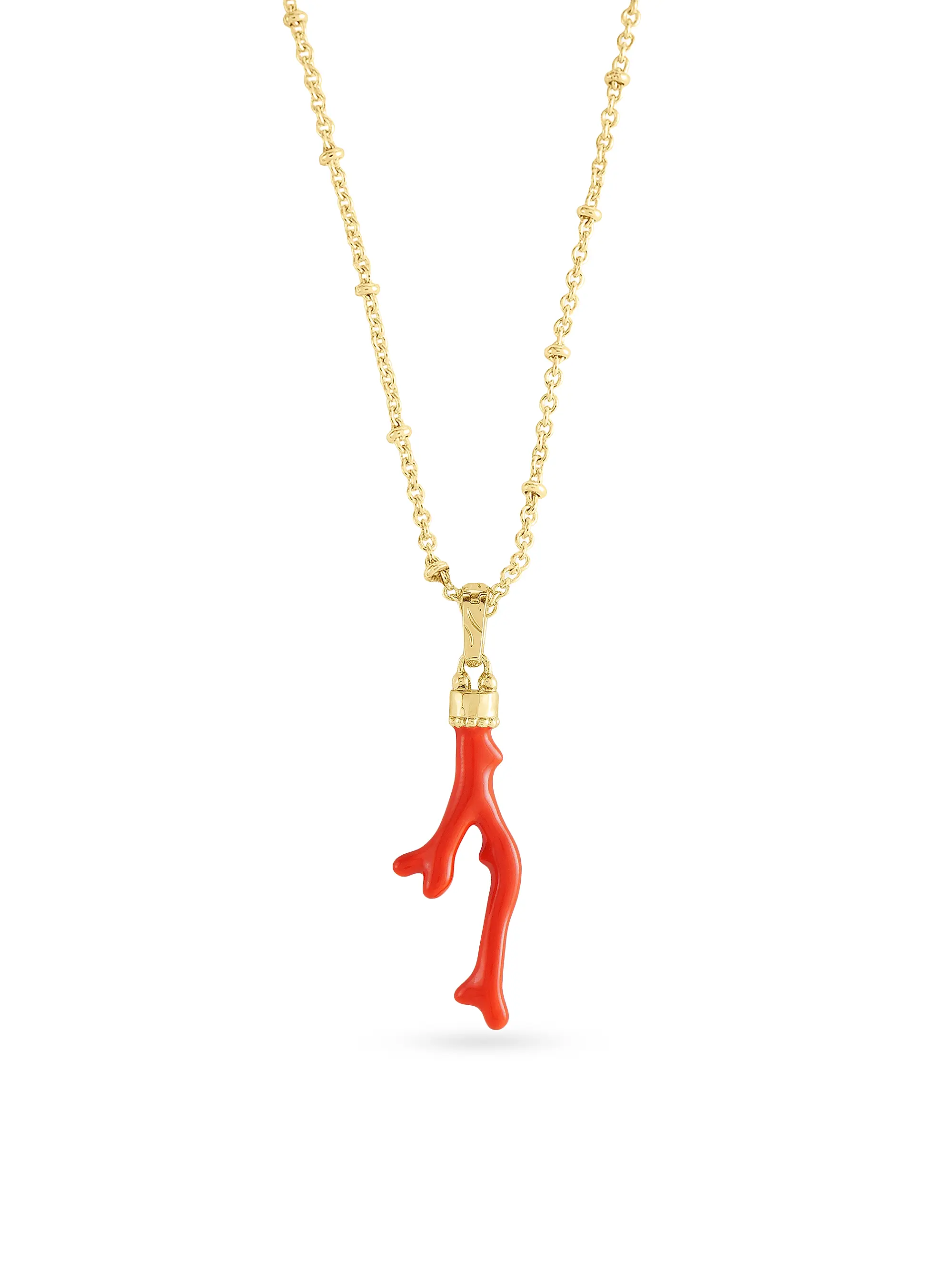 Milos 18k-Gold-Plated &amp;amp; Enamel Coral Charm