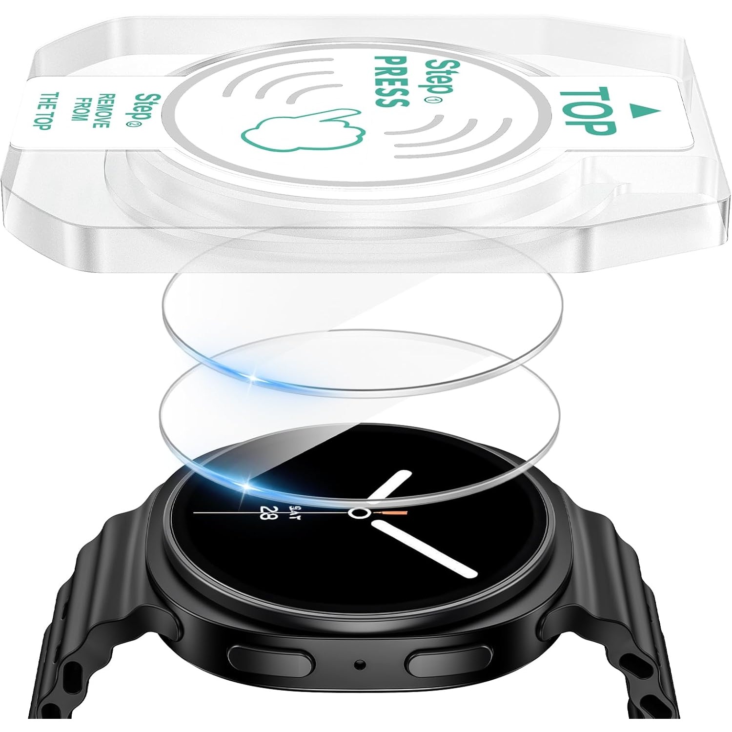 Tensea 2Pack Compatible with Samsung Galaxy Watch 8 Screen Protector 44mm