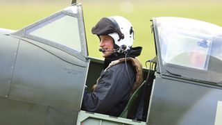 Prince Harry Attends A Track Day For The Royal Foundation Endeavour Fund & Visits Boultbee Flight Academy
