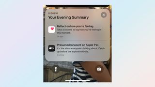 A notifications summary in iOS 17