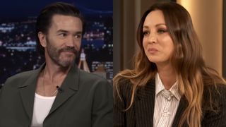 Tom Pelphrey is on The Tonight Show, while Kaley Cuoco is on The Drew Barrymore Show.