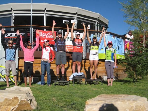 Women's open podium