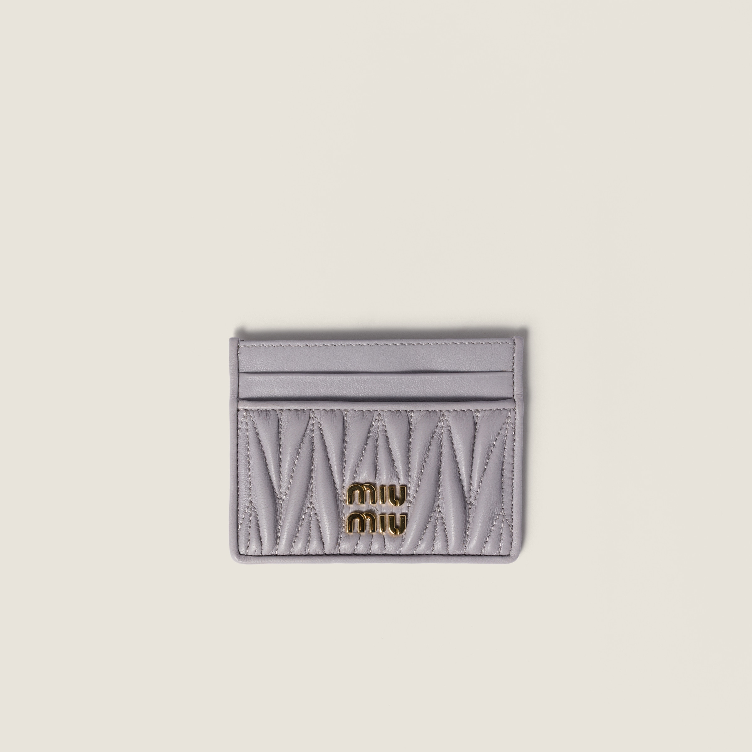 Matelass&amp;eacute; Nappa Leather Card Holder