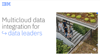 Whitepaper cover with title and IBM logo and image of colleagues walking down stairs out of a green, moss-covered building