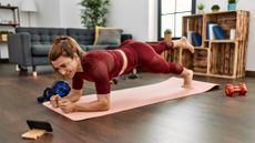 Woman doing an abs workout