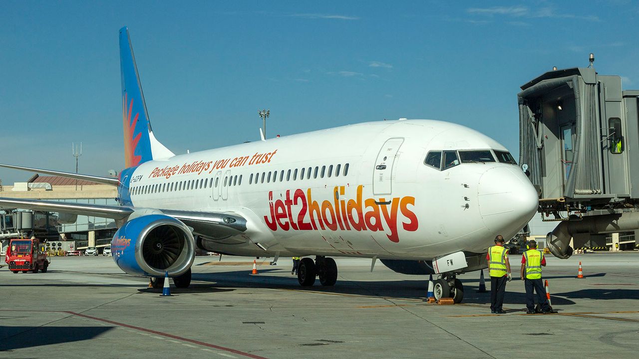 Jet2.com plane at the airport