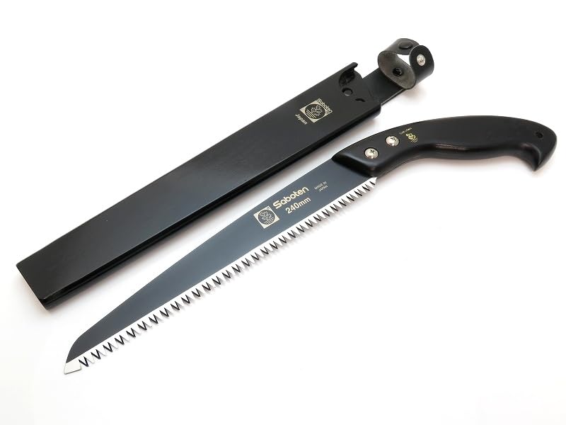 Saboten Japanese Pruning Saw With Wood Sheath, Fluorine-Coated High-Carbon Steel Blade, Precision Pull Cut Hand Saw for Tree Branches &amp;ndash; Forest Originals, Made in Japan