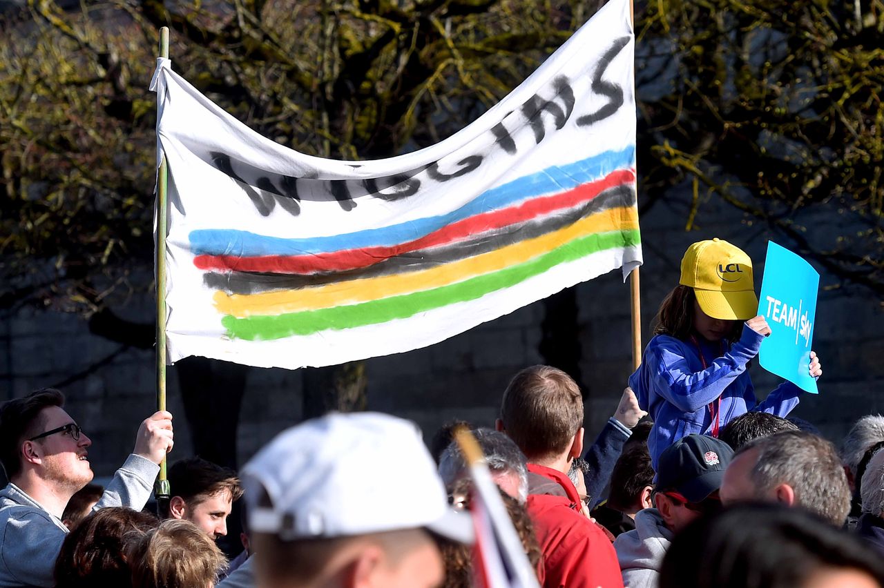 The British fans came to cheer on Bradley Wiggins