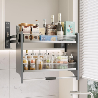 Pull Down Shelf for Kitchen Upper Cabinet