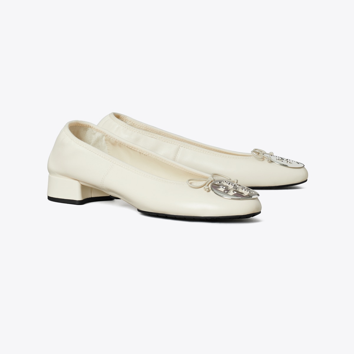Reva Heeled Ballet in White, Size 12