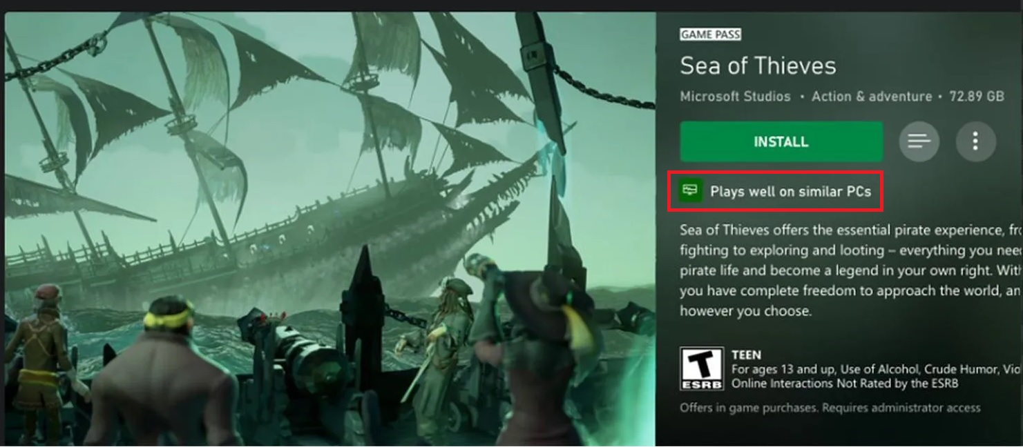 Mit dem neuen Feature gewährt dir Microsoft vorab Einsicht in die potenzielle Performanz des jeweiligen Titels aus der Game-Pass-Bibliothek auf deinem PC-System