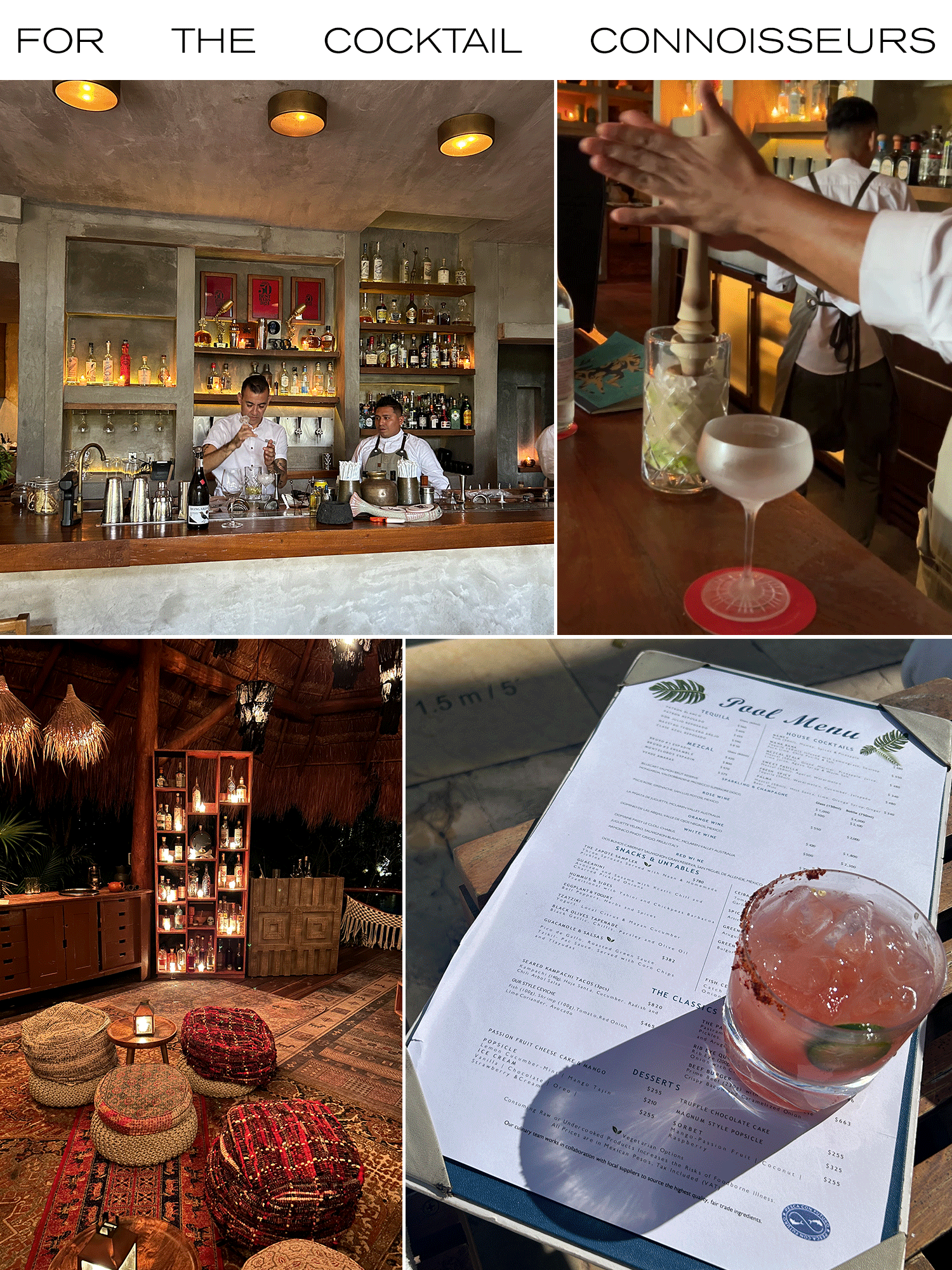 Bares e coquetéis Rosewood Mayakoba