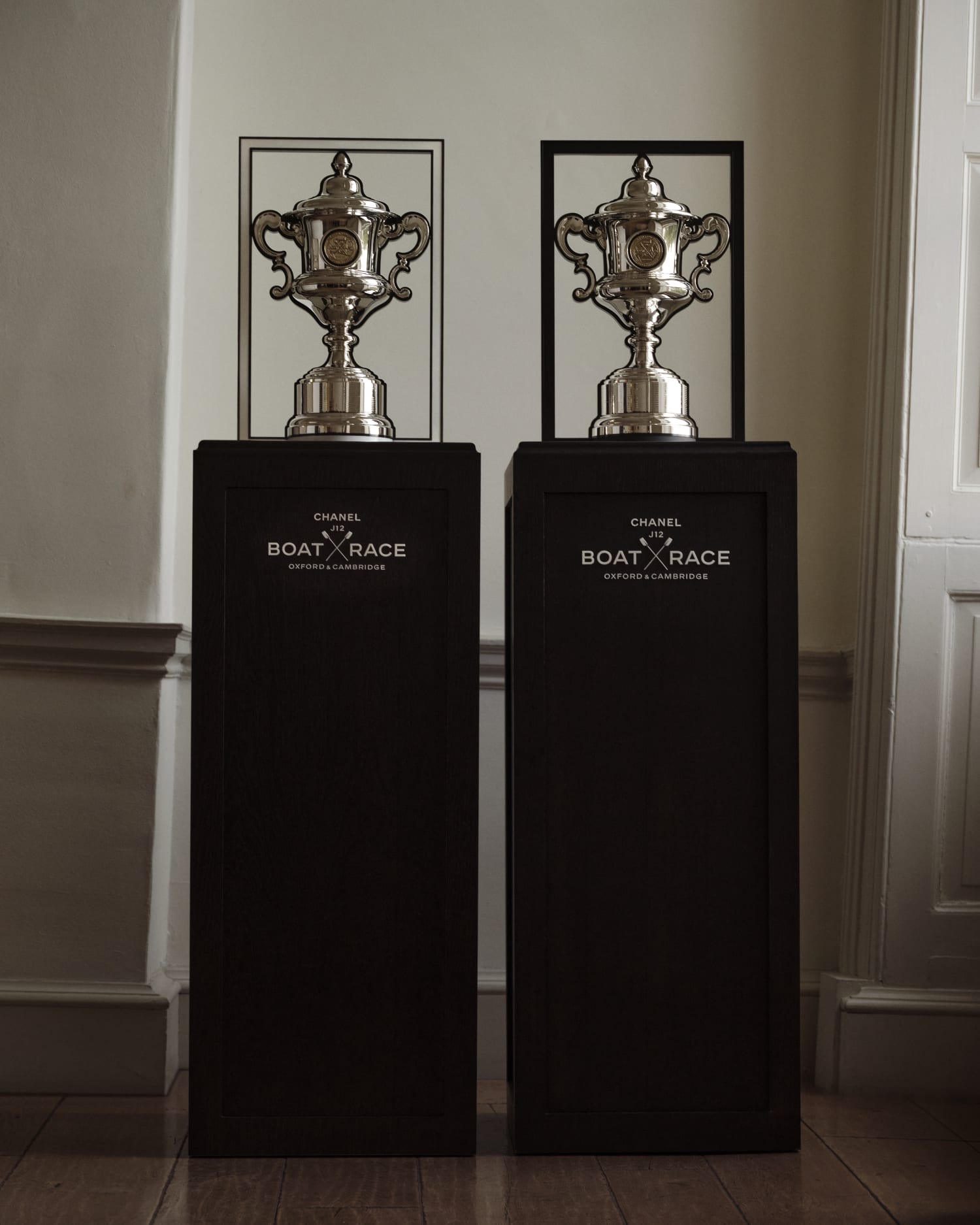 Chanel silver boat race trophies