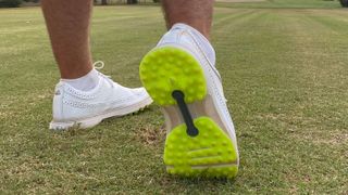 The sole of the Adidas MC80 Spikless Golf Shoes