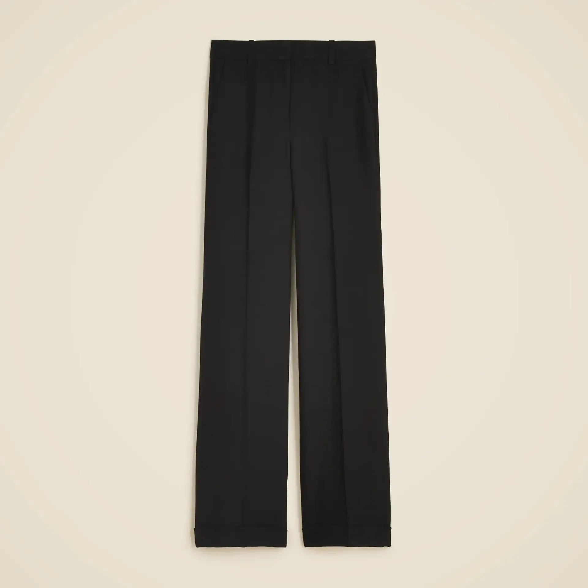 jcrew, Cuffed Wide-Leg Trouser in Luster Canvas