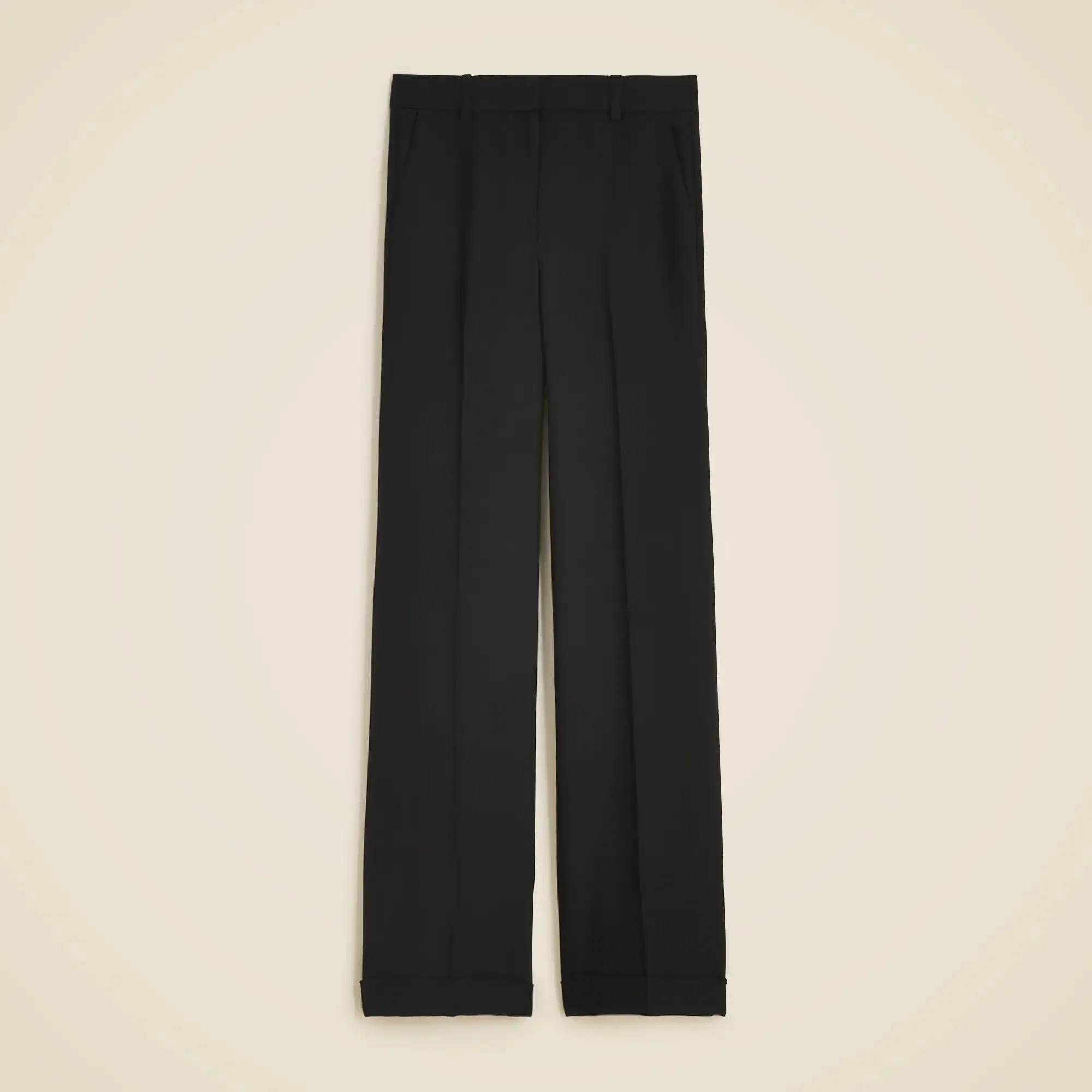 jcrew, Cuffed Wide-Leg Trouser in Luster Canvas