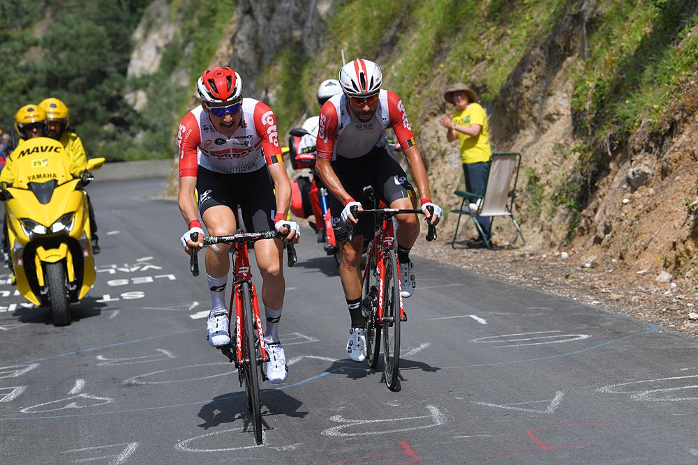 Tim Wellens and Thomas De Gendt (Lotto Soudal) stage 20 Tour de France