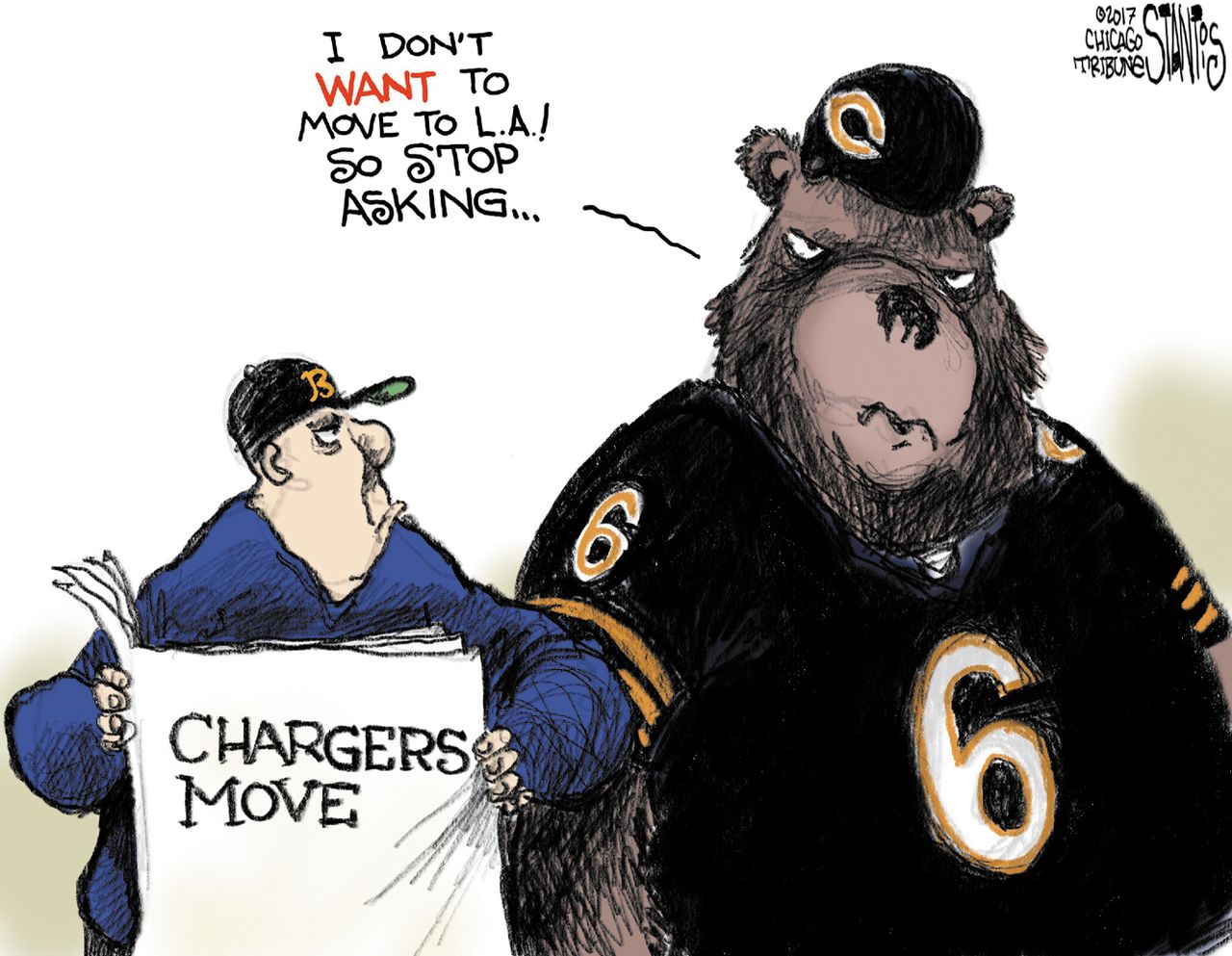 Editorial Cartoon Bears moving to LA