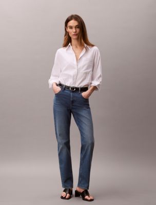 High Rise Straight Jeans
