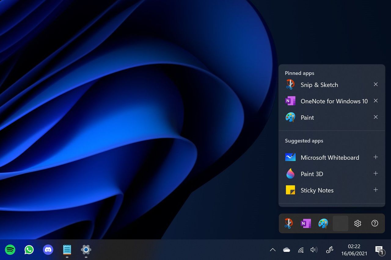 Windows 11 Ink workspace