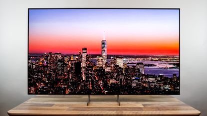 Samsung S85H OLED TV on a desk
