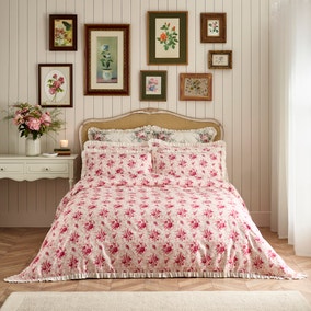 Dorma Archive Rosewood 100% Cotton Duvet Cover &amp;amp; Pillowcase Set