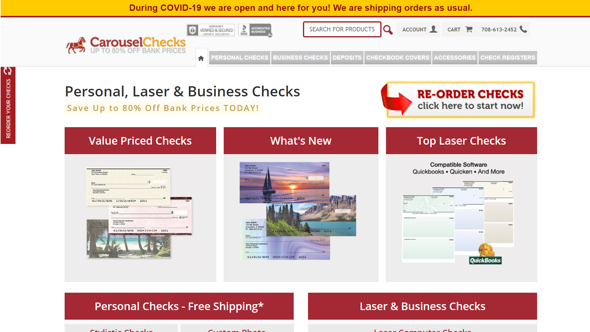 Carousel Checks offers the best value online check ordering service