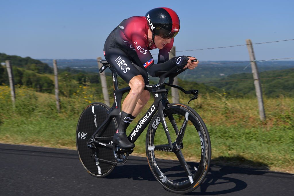 Geraint Thomas en route to Pau
