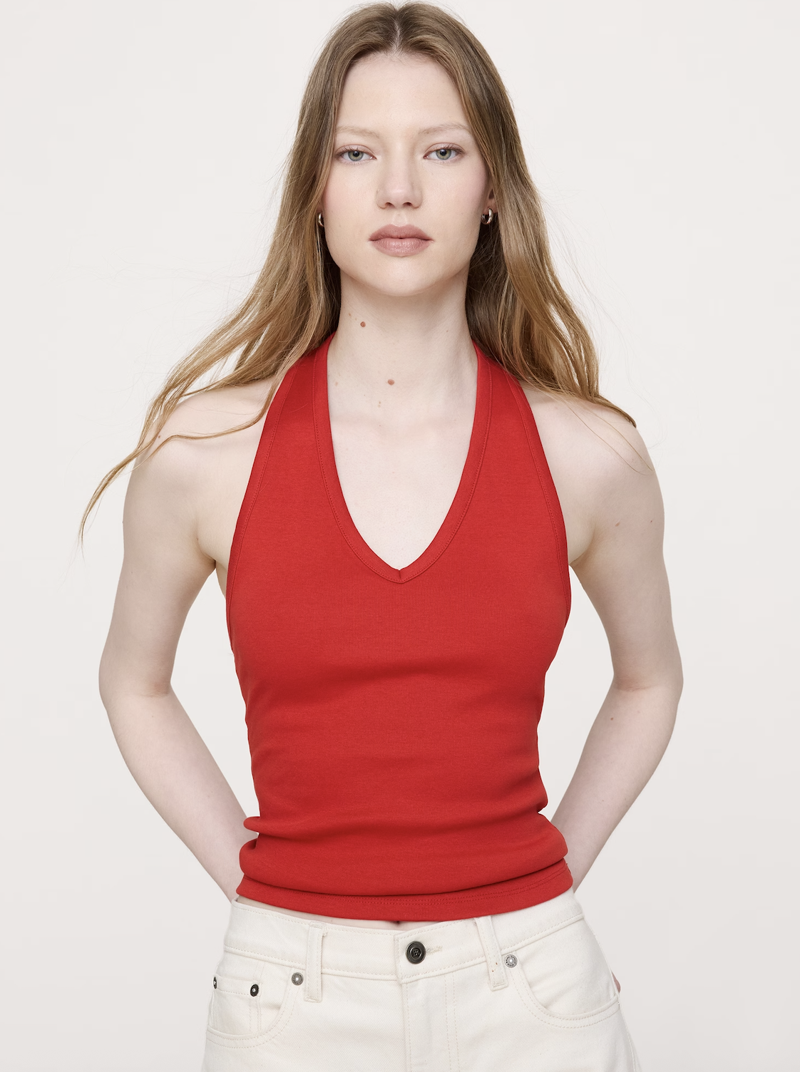 Banana Republic, Minimalist Cotton Halter Tank