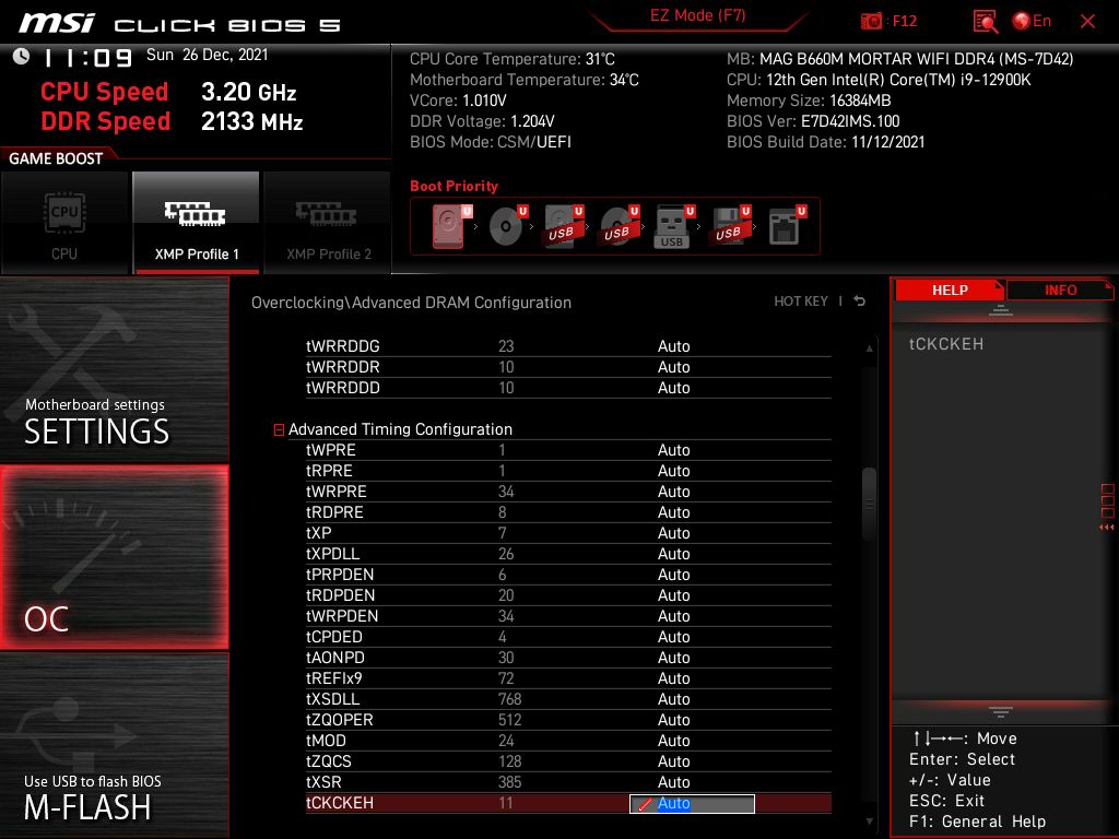 MSI MAG B660M Mortar WIFI DDR4