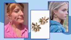 MATILDA AND A MODEL WEARING H&M EARRINGS