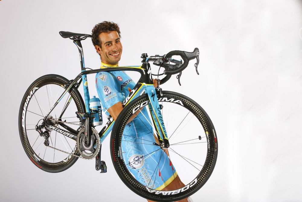 Fabio Aru has some fun in front of the camera