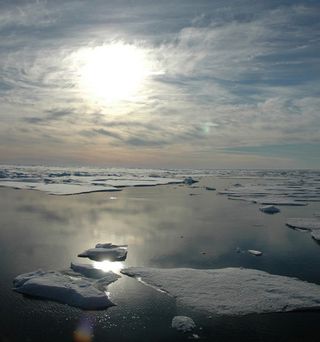 Arctic ice photographed in 2005.