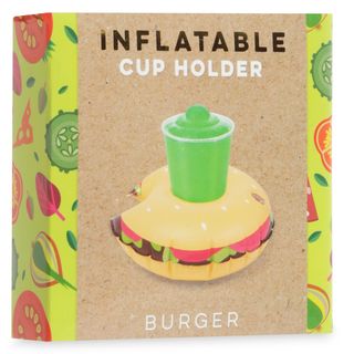 cup holder with burger and pool float