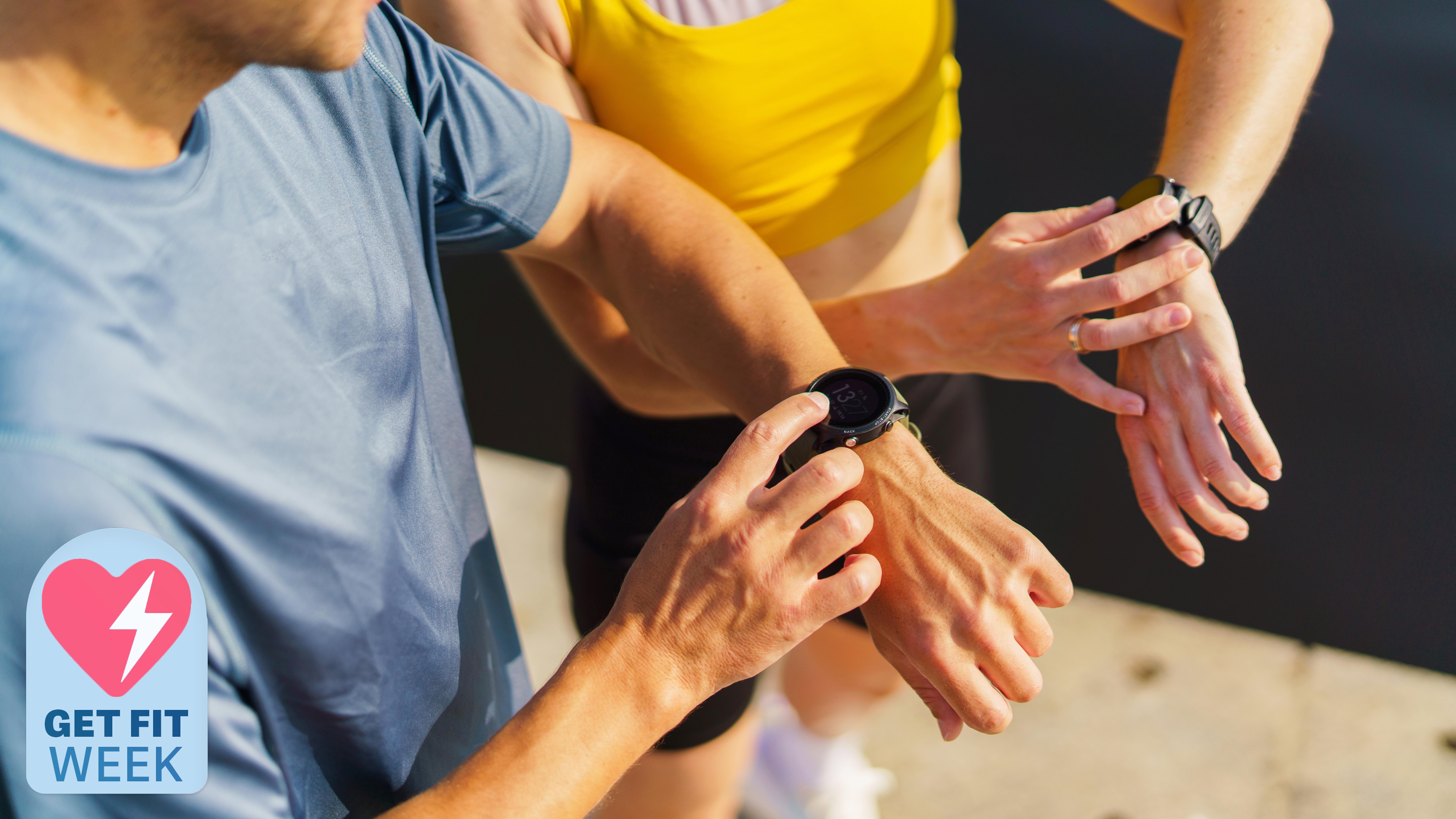 two people checking their watches