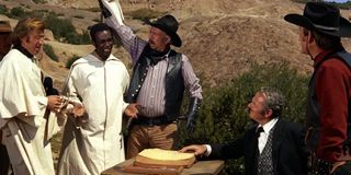 Blazing Saddles unmasking the clan gag