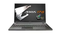 Gigabyte Aorus 17G gaming laptop on white background