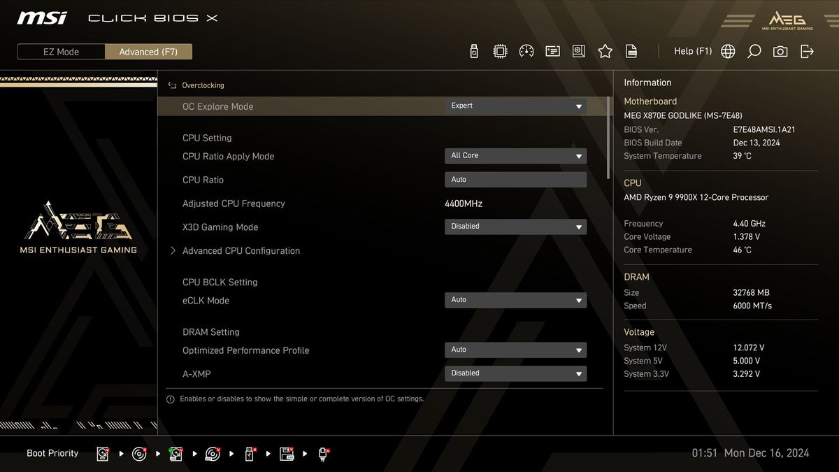 MSI X870E Godlike