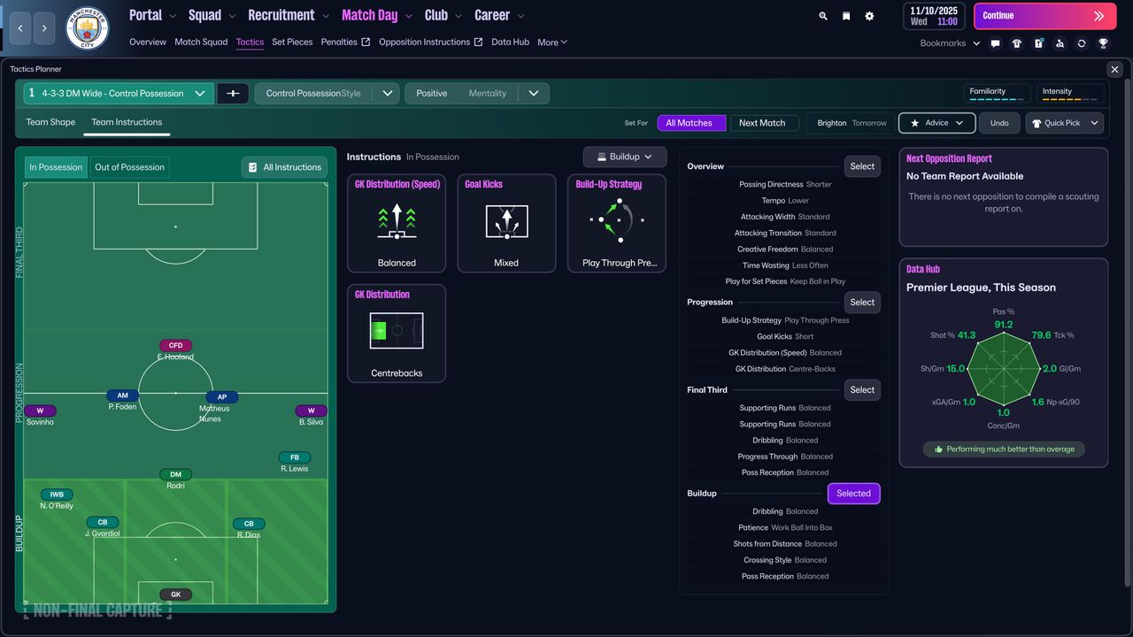 Screenshots from FM26