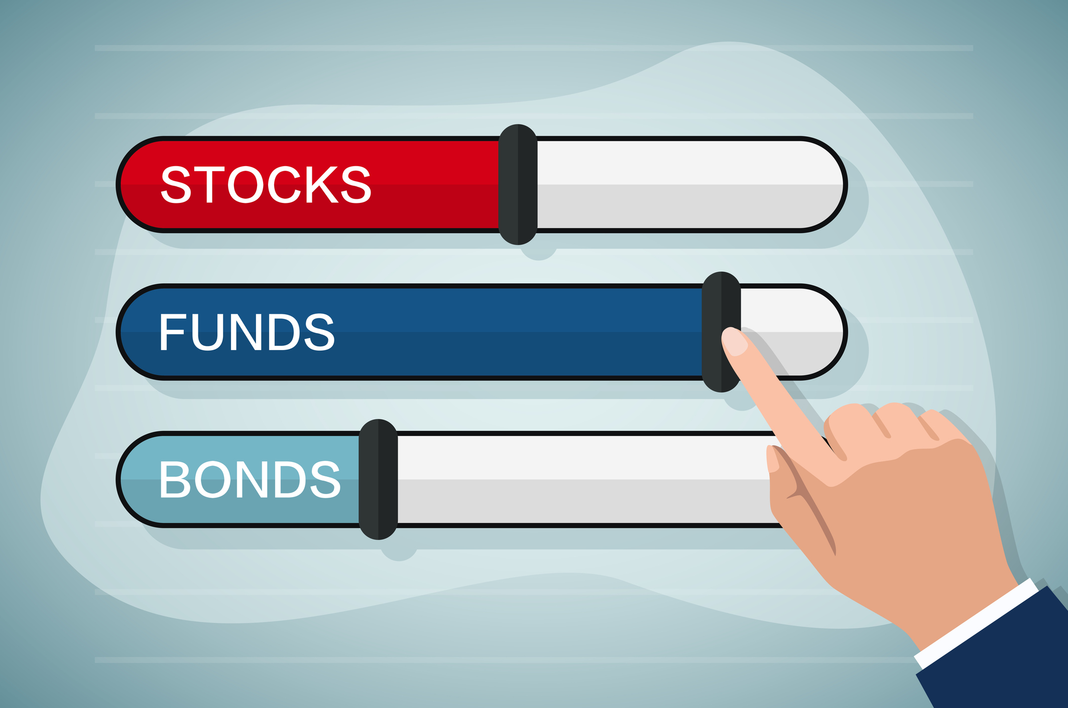 Investment portfolio adjustment, asset allocation rebalance.