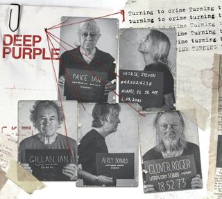 The cover of Deep Purple's new album, Turning to Crime