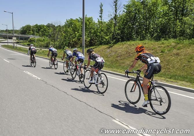 Denise Ramsden stayed at the back for the last lap leading into the sprint