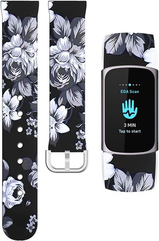 Fitbit Charge 5 Endiy Floral Flower Silicone Strap Reco