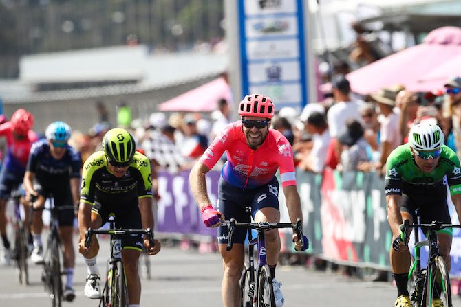 EF Education First's Dan McLay knows he's got the stage win on the Phillip Island GP Circuit on the opening stage of the 2019 Herald Sun Tour