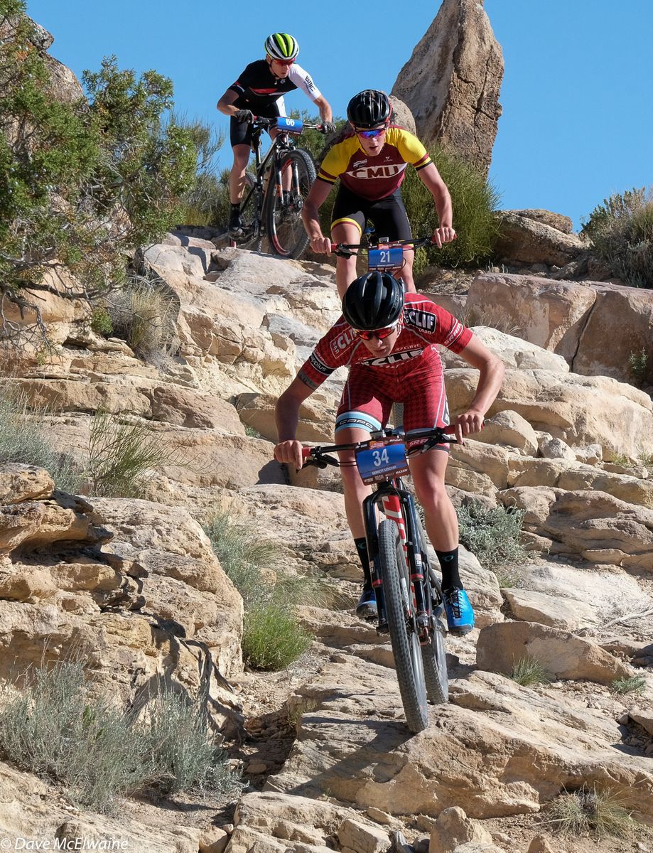 Garrett Gerchar (Clif Bar) riding a good line down some rock drops